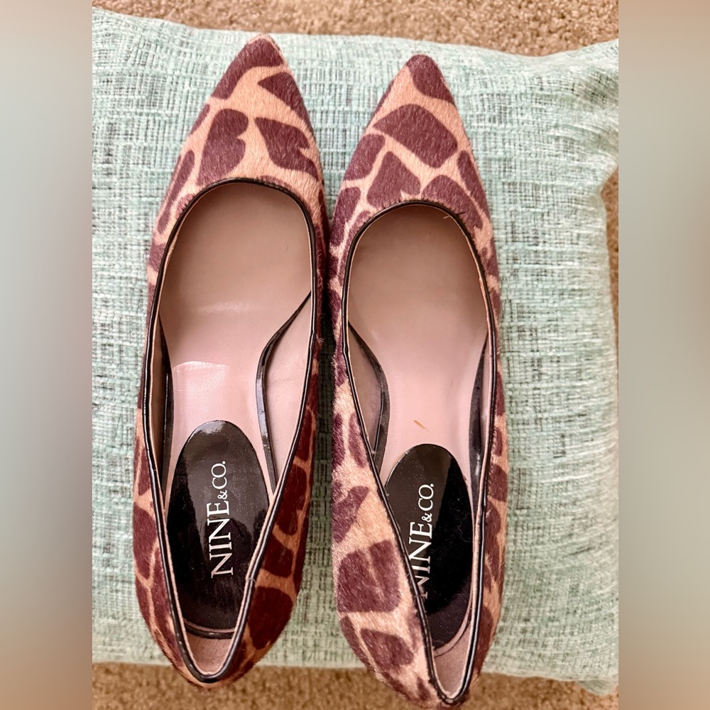 Nine & Co. Brown Patterned Heels